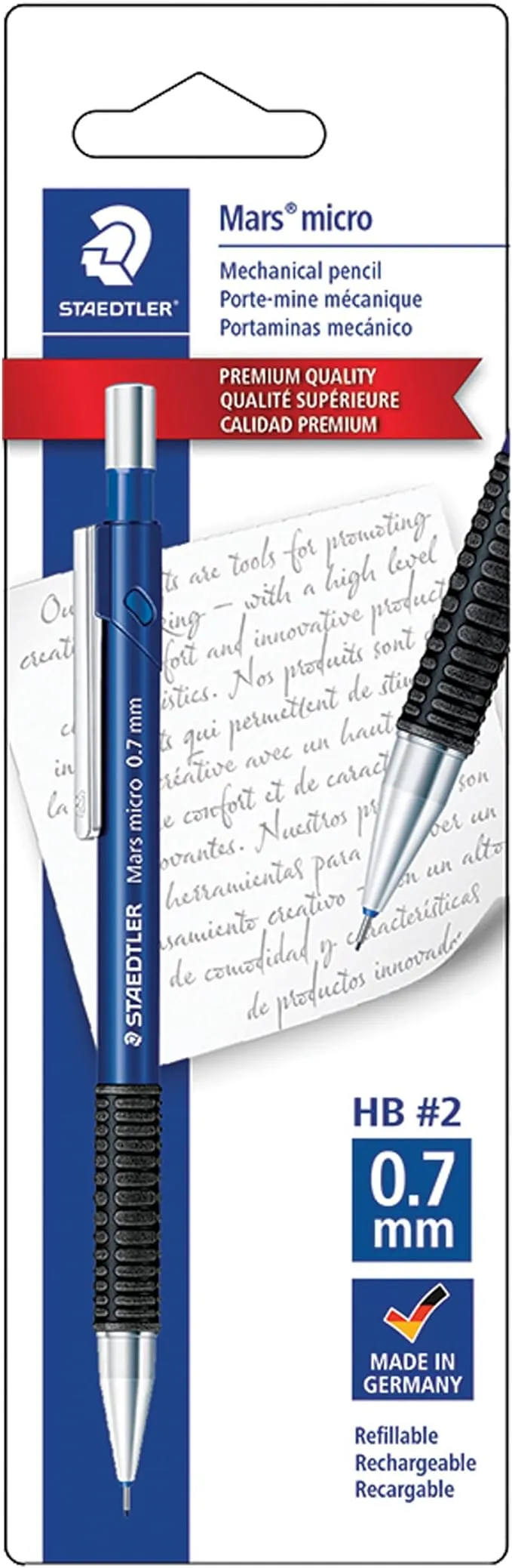 Staedtler Mars micro Precision Retractable Mechanical Pencil for Writing, Drawing, Engineering Drafting, 0.9mm Lead, 775 09