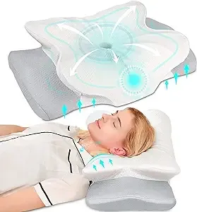 Cervical Pillow for Neck Pain Relief,Cradle Odorless Contour Memory Foam Pillows