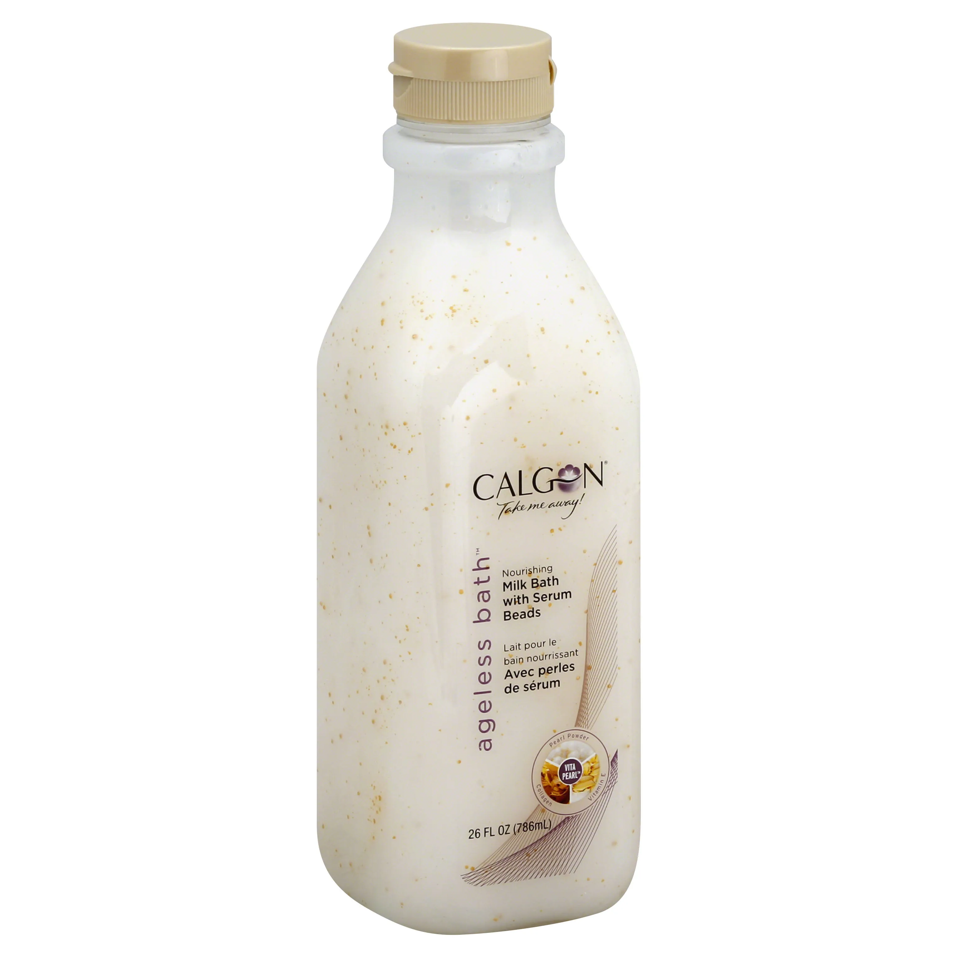 Calgon Ageless Bath Milk Bath, Nourishing - 26 fl oz