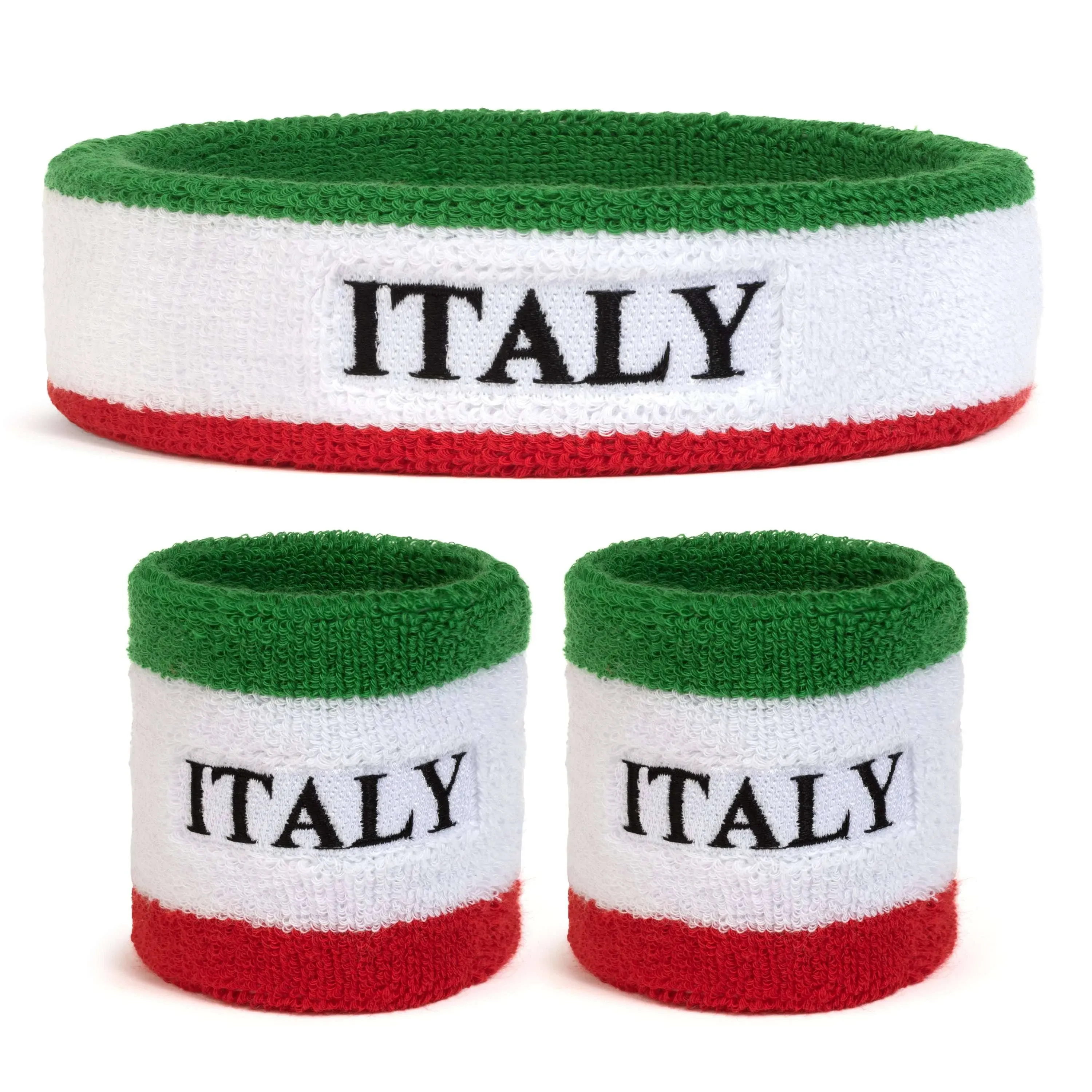 Suddora Country Headband & Wristbands Set (Includes 2 Wrist & 1 Head Sweatband)