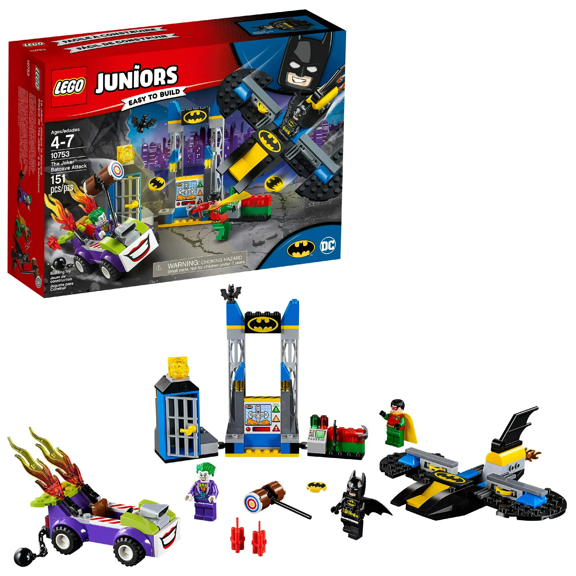 LEGO Juniors/4+ DC The Joker Batcave Attack 10753 Building Kit (151 Pieces)