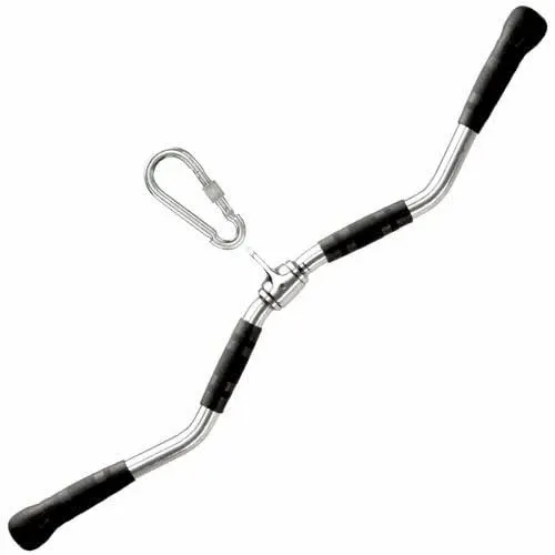 Yes4all Wide Grip LAT Pull Down Bar Attachments with Rubber Handles/Curl LAT ...