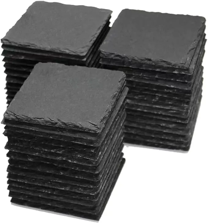 GHYTMTHOT 45 Pack 4 x 4 inch Slate Coasters