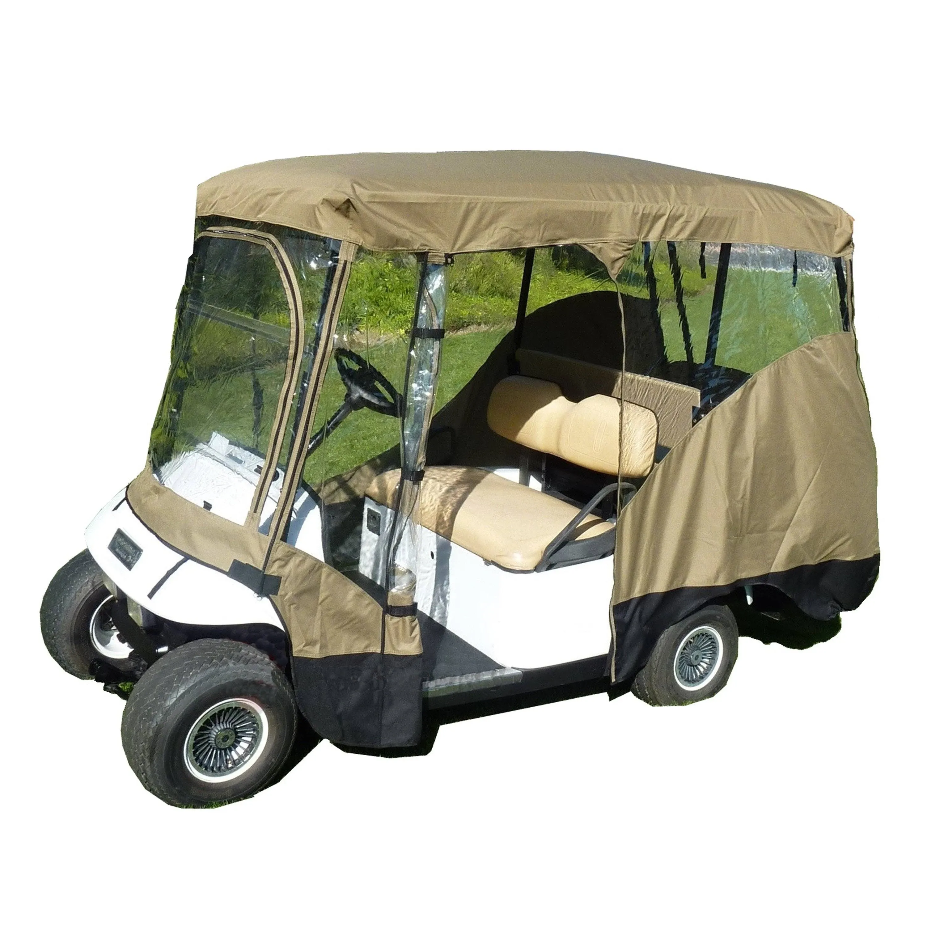 Golf Cart Driving Enclosure for 4 Passengers Roof Up to 80L Fits Club