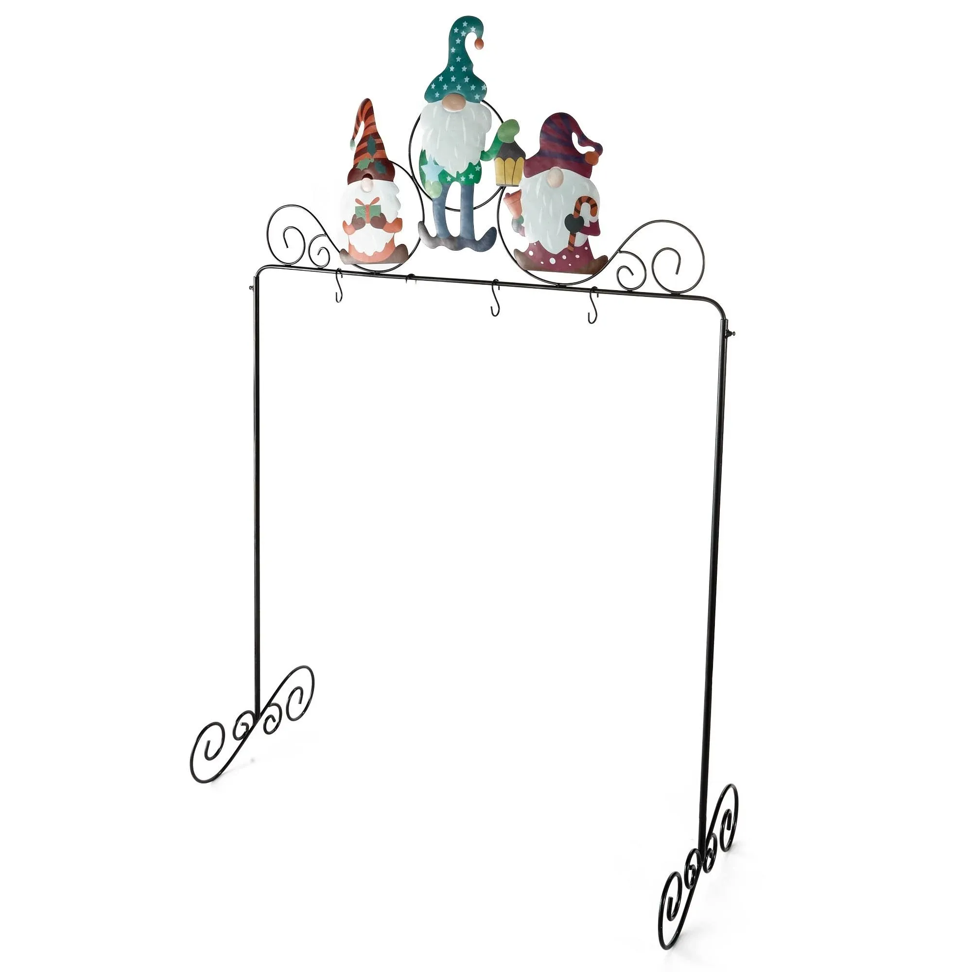 The Lakeside Collection Gnome Stocking Holder - Indoor Christmas Decoration with Cute Figurines