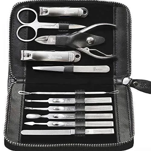 Dr.Heally Manicure Set Professional Pedicure Kit 11 Pieces Stainless Steel Cu...