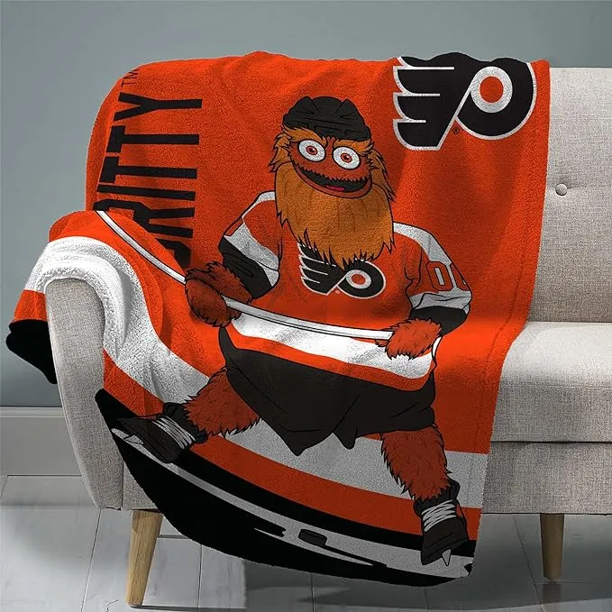 Sleep Squad Philadelphia Flyers Gritty 60 x 80 Rachel Plush Blanket A NHL Mascot Super-Soft Throw