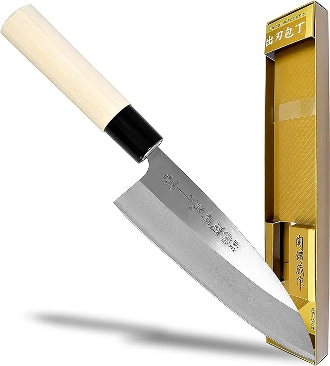 JapanBargain, Japanese Deba Knife, Stainless Steel Chef's Knife, Made in Japan (1, 160mm)