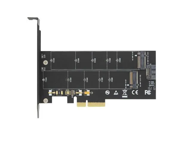 M.2 NVMe SSD NGFF TO PCIE X4 adapter M Key B Key dual interface card Suppor PCI Express 3.0 x4 2230-22110 All Size m.2