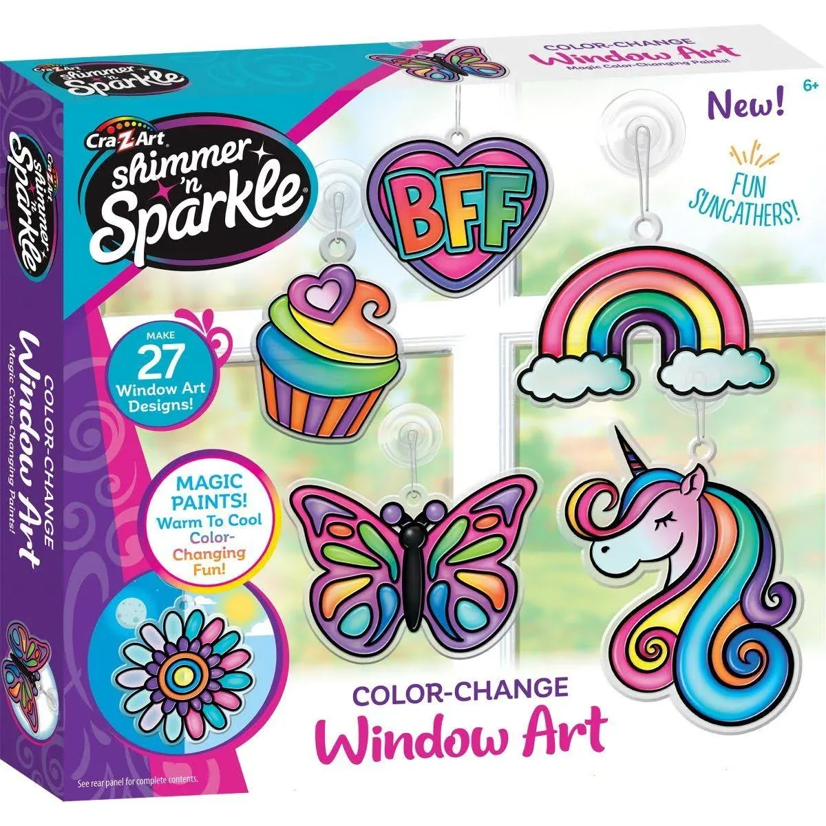 Cra-Z-Art Window Art, Color-Change, Shimmer 'n Sparkle, 6+