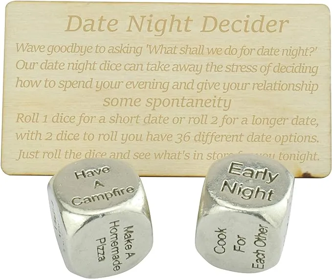 Anniversary Gifts Date Night Dice 2 Metal Dice Gives 36 Possible Date Nights ...