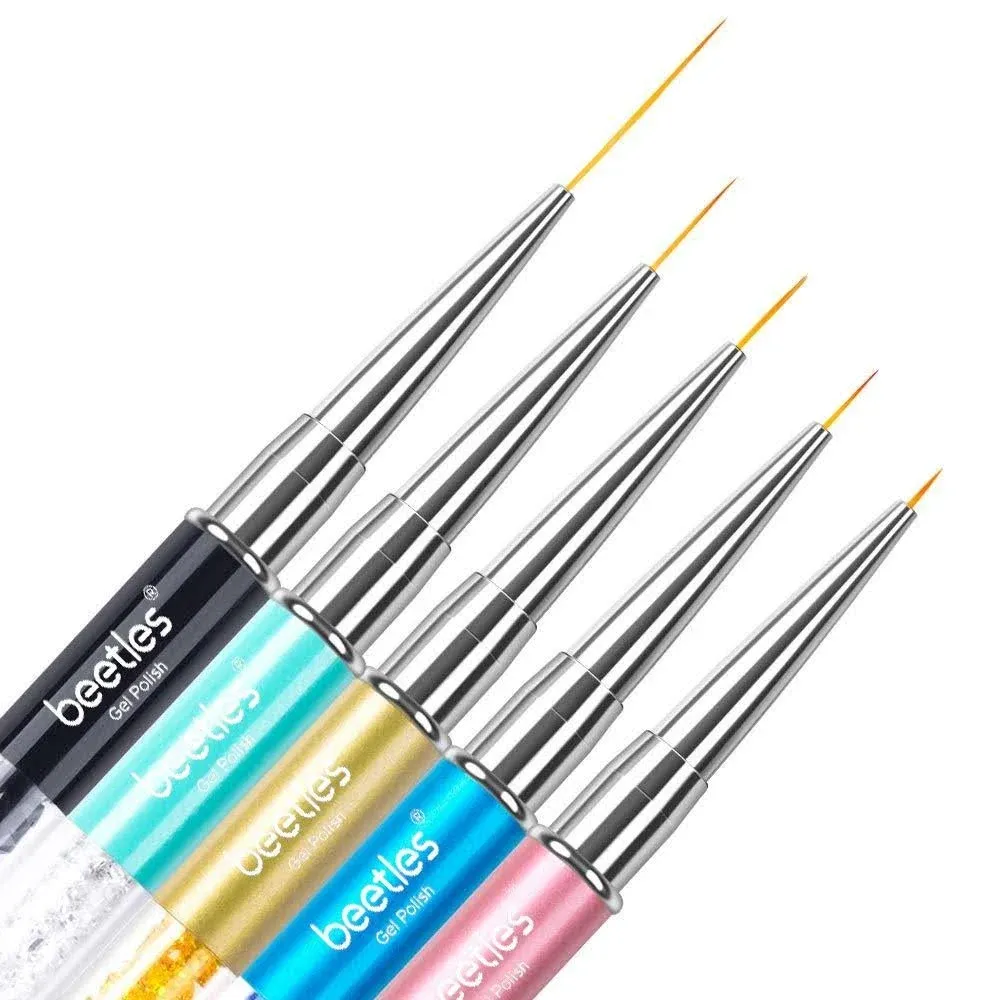 Nail Art Liner Brushes 5Pcs Painting Art Design Pen Set Diamond Application Rhin