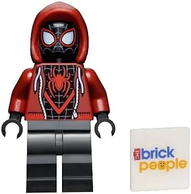 LEGO Super Heroes: Spider-Man Miles Morales Minifigure with Hoodie from Daily Bugle