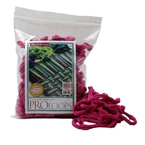 Harrisville Designs Pro 10" Cotton Loops, Pink - Makes 2 Potholders