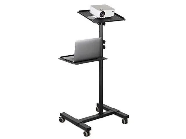 Mount-it! Mobile Projector Stand, Height-adjustable Laptop And Projector Cart