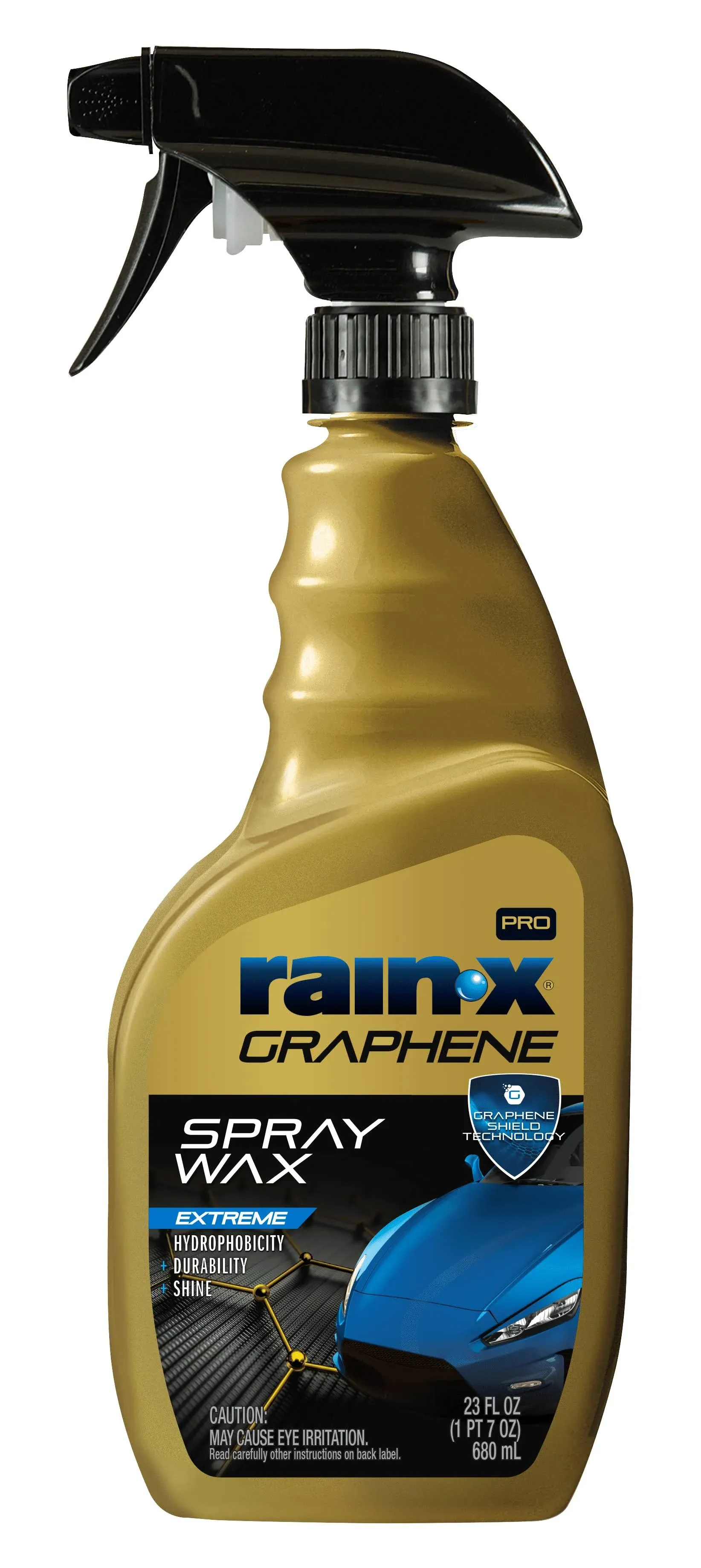 Rain-X PRO 620184SRP Graphene Spray Wax, 23oz - Enhances Gloss, Slickness and Color Depth of Painted Surfaces While Repelling Dust, Dirt and Debris, Extending Existing Wax Protection