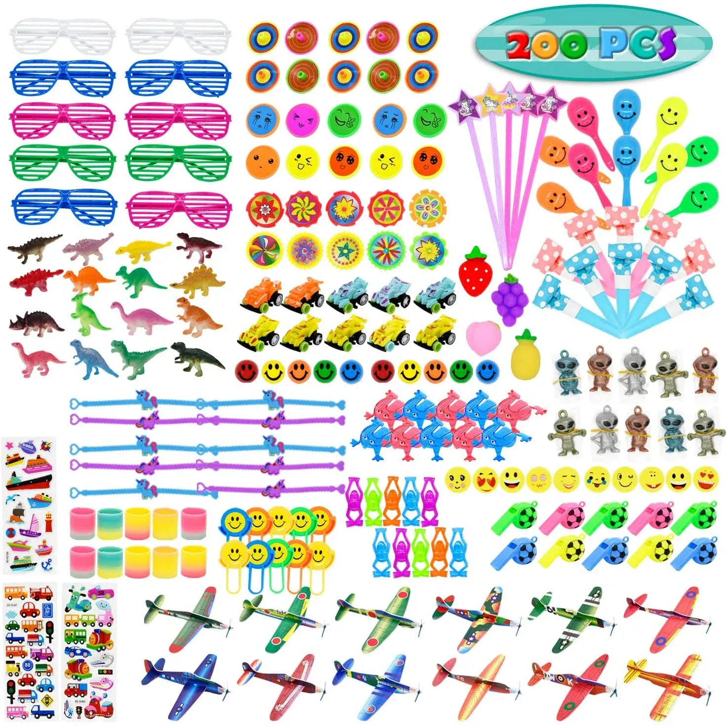 Kissdream 200 Pcs Party Favors Assortment for Kids,Pinata Filler Toys for Kids ...