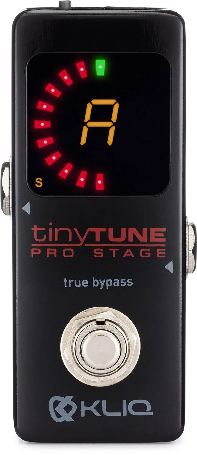 KLIQ TinyTune Pro Stage Tuner Pedal for Guitar and Bass with True Bypass ...