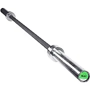 Cap Barbell THE BEAST Olympic Bar | For Weightlifting and Power Lifting, THE BEAST - Black/Chrome, No Center Knurl, 7' Olympic, (OBIS-86B) New Version