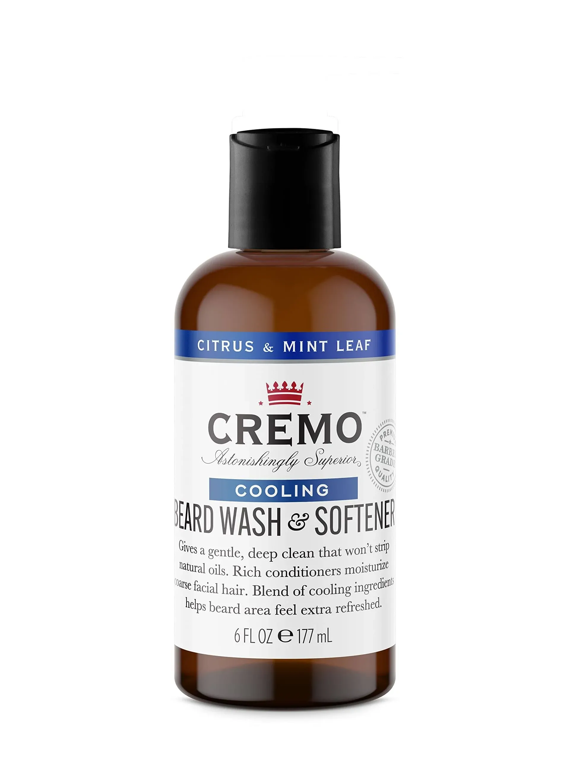 Cremo Astonishingly Superior Beard Wash & Softener, Cooling, Citrus & Mint Leaf ...