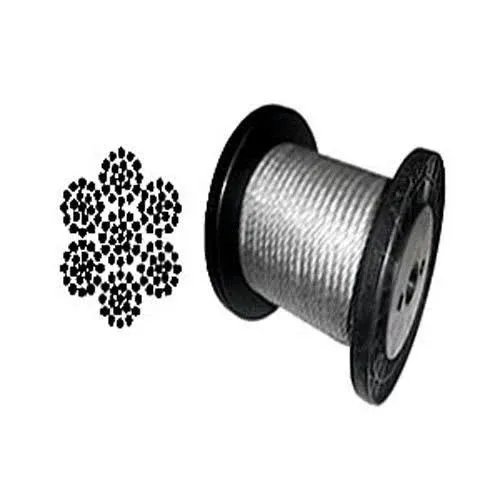 304 Grade 7 x 19 Stainless Steel Cable Wire Rope 5/16"- 50, 100, 250 & 500 ft ...