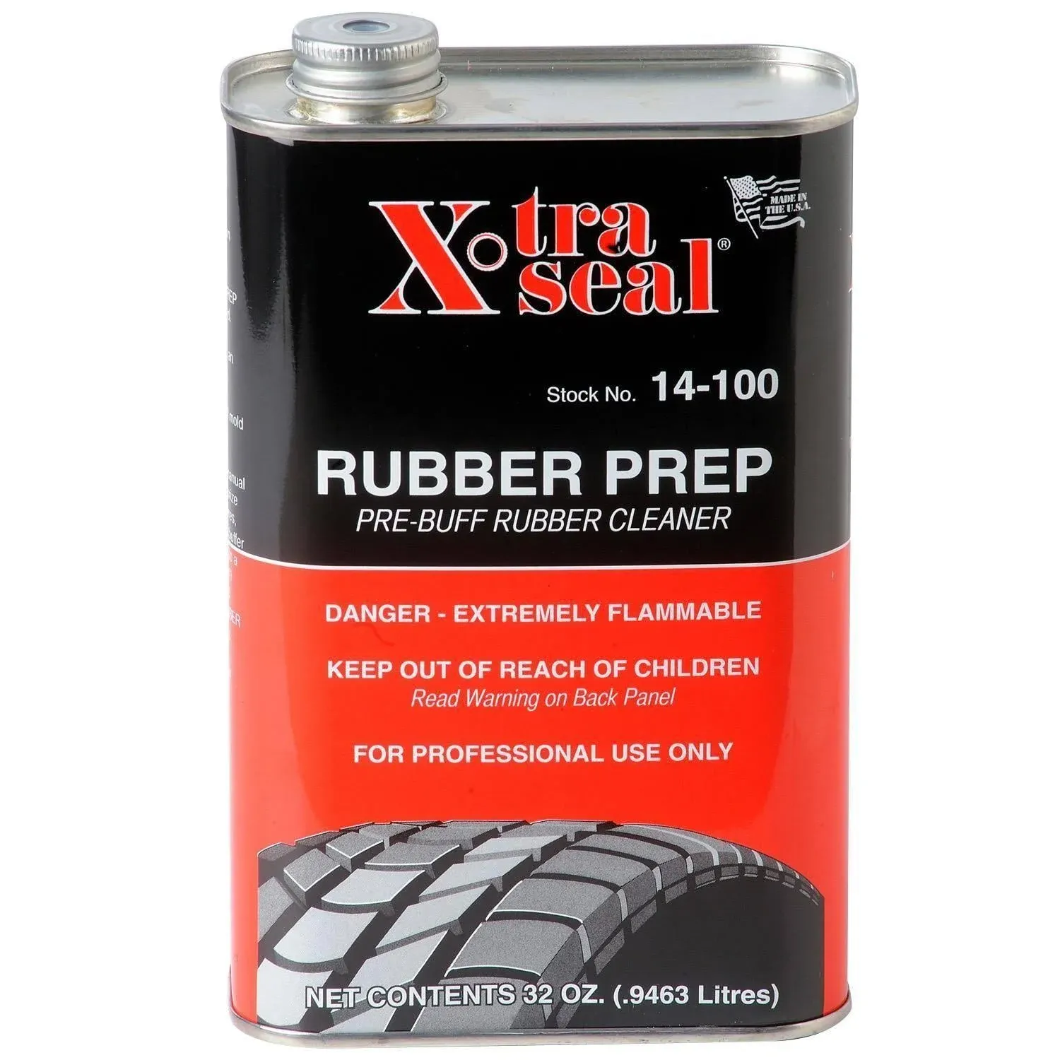 X-Tra Seal 14-100 Tire Buffer/Cleaner<wbr/>, Can, 32 Oz, Liquid, Clear