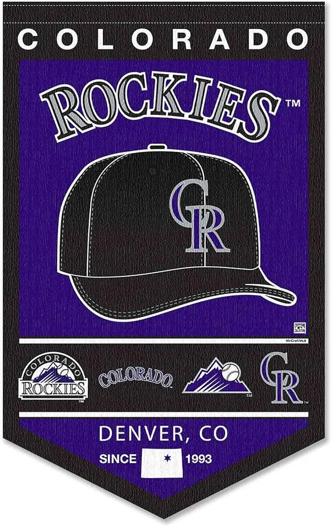 Colorado Rockies History Heritage Logo Banner Flag