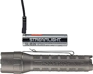 STREAMLIGHT Rechargeable Flashlight: Rechargeable, 600 lm Max Brightness, 205 m Max Beam Distance