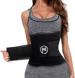 MERMAID'S MYSTERY Waist Trimmer for Women and Men - Sweat Bands for Stomach - Sweat Belt for High-Intensity Training Workouts