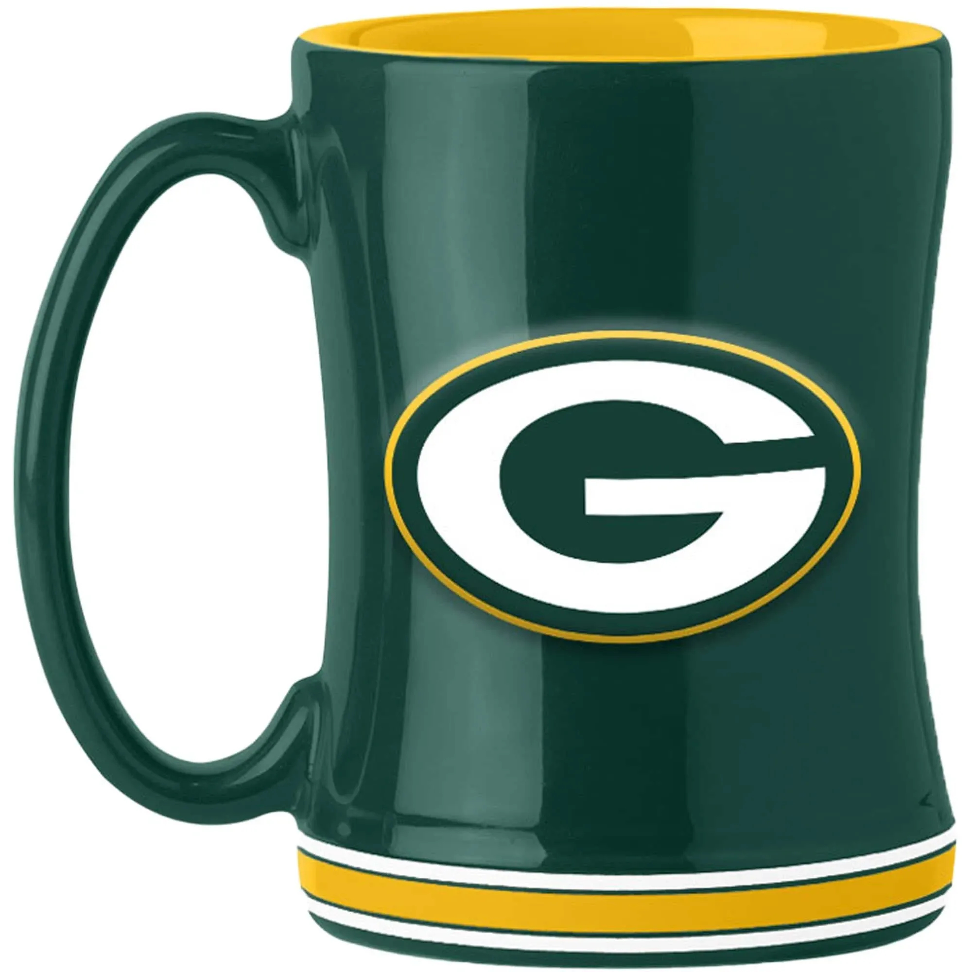 Logo Brands Green Bay Packers Sculpted Relief Coffee Mug