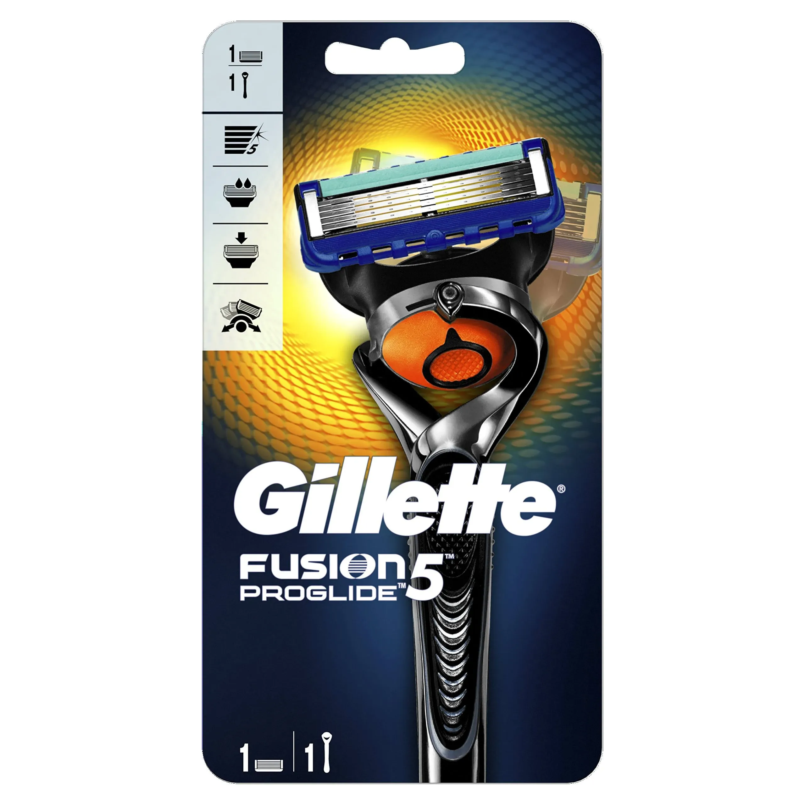 Gillette Fusion ProGlide Men's Razor with Flexball Handle Technology, Black