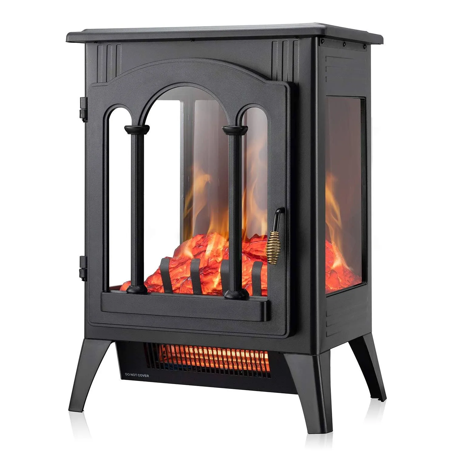 Xbeauty Electric Fireplace Stove Freestanding Fireplace Heater with Realistic ...