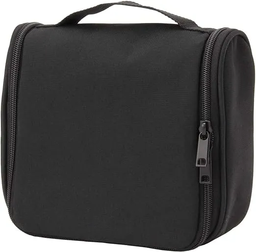 MUJI Polyester Hanging Travel Case, 16 cm Width x 19 cm Depth x 6 cm Height, Black