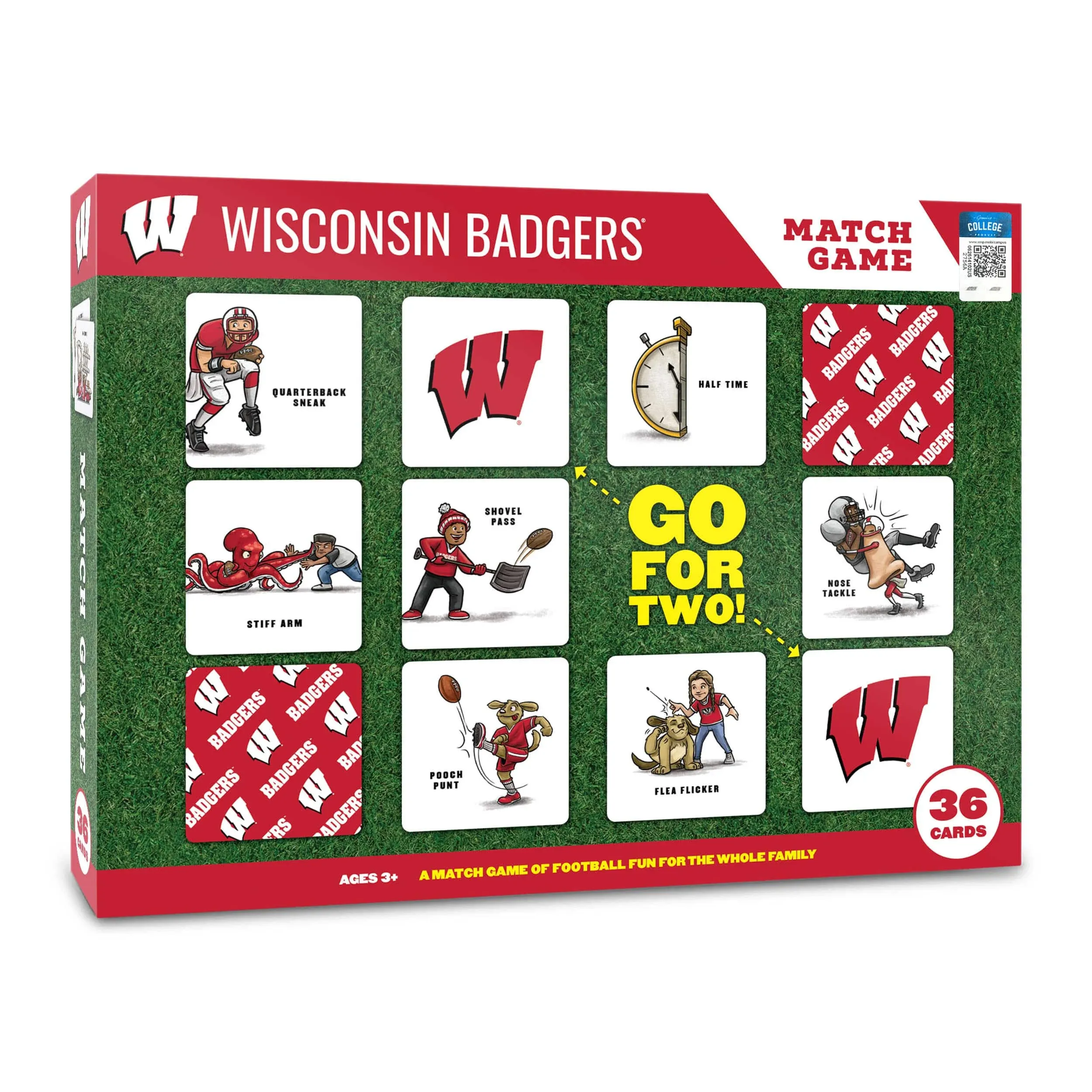 Wisconsin Badgers Memory Match Game