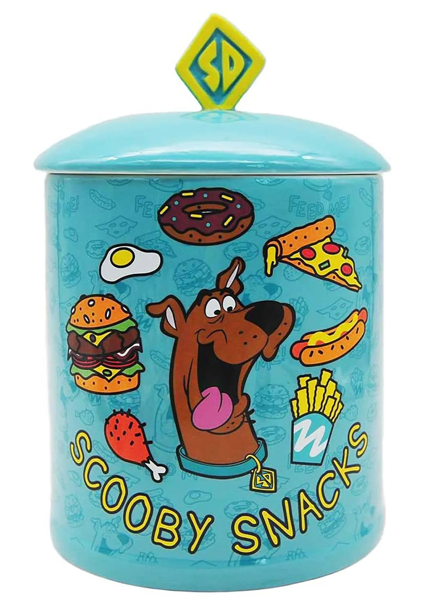 Scooby-Doo - Food Pattern Large Canister Ceramic Cookie Jar