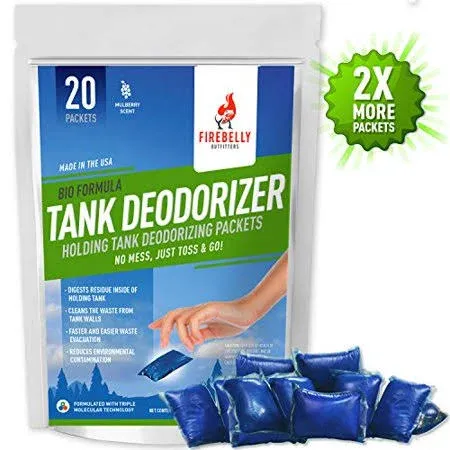 RV Holding Tank Deodorizer + Septic Tank Treatment + Cleaner - 20 Packets Mul...