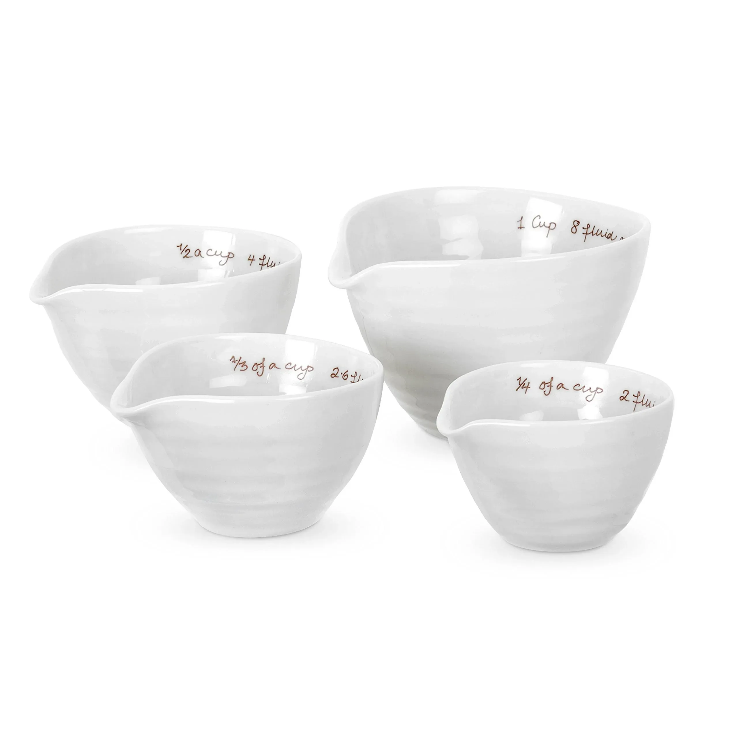 Portmeirion Sophie Conran Porcelain Measuring Cups, Set of 4 - White