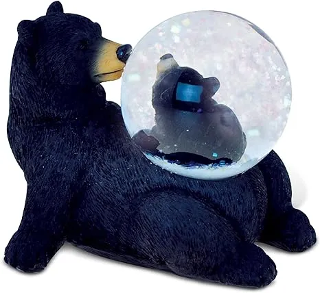 CoTa Global Black Bear Snow Globe - Figurine with Sparkling Glitter - 45mm