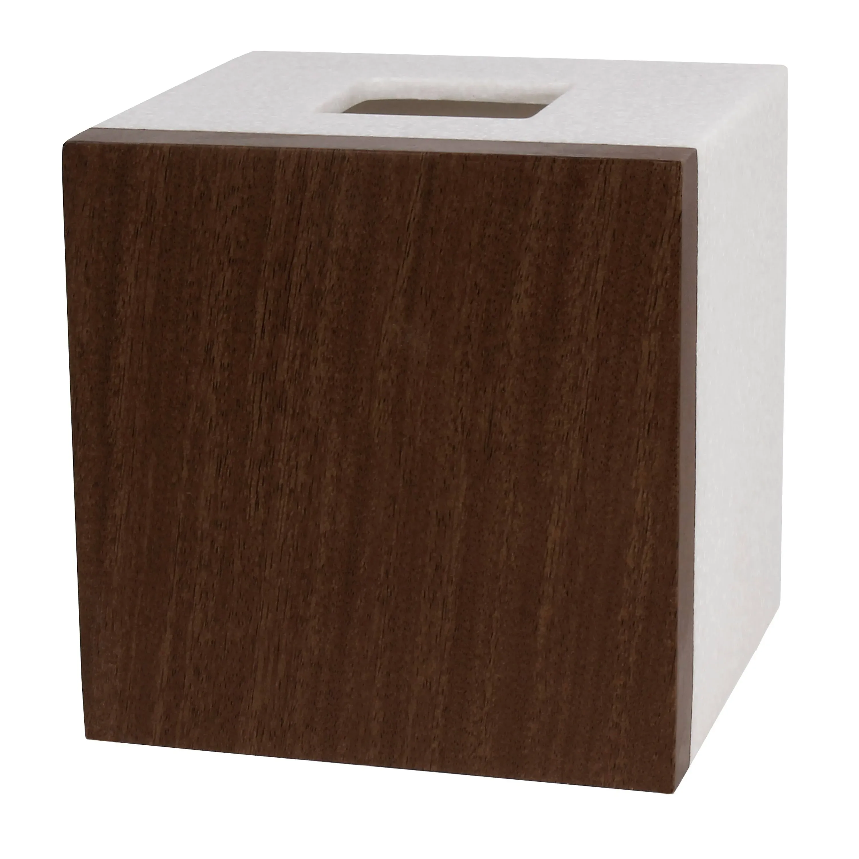 SKL Home Denver Tissue Box Cover, Brown, 5.75" x 5.75" x 5.75"