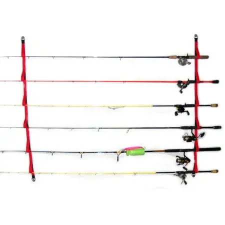 Fishing Rod Rack Garage Ceiling Wall Mount Pole Reel Holder Organizer Storage