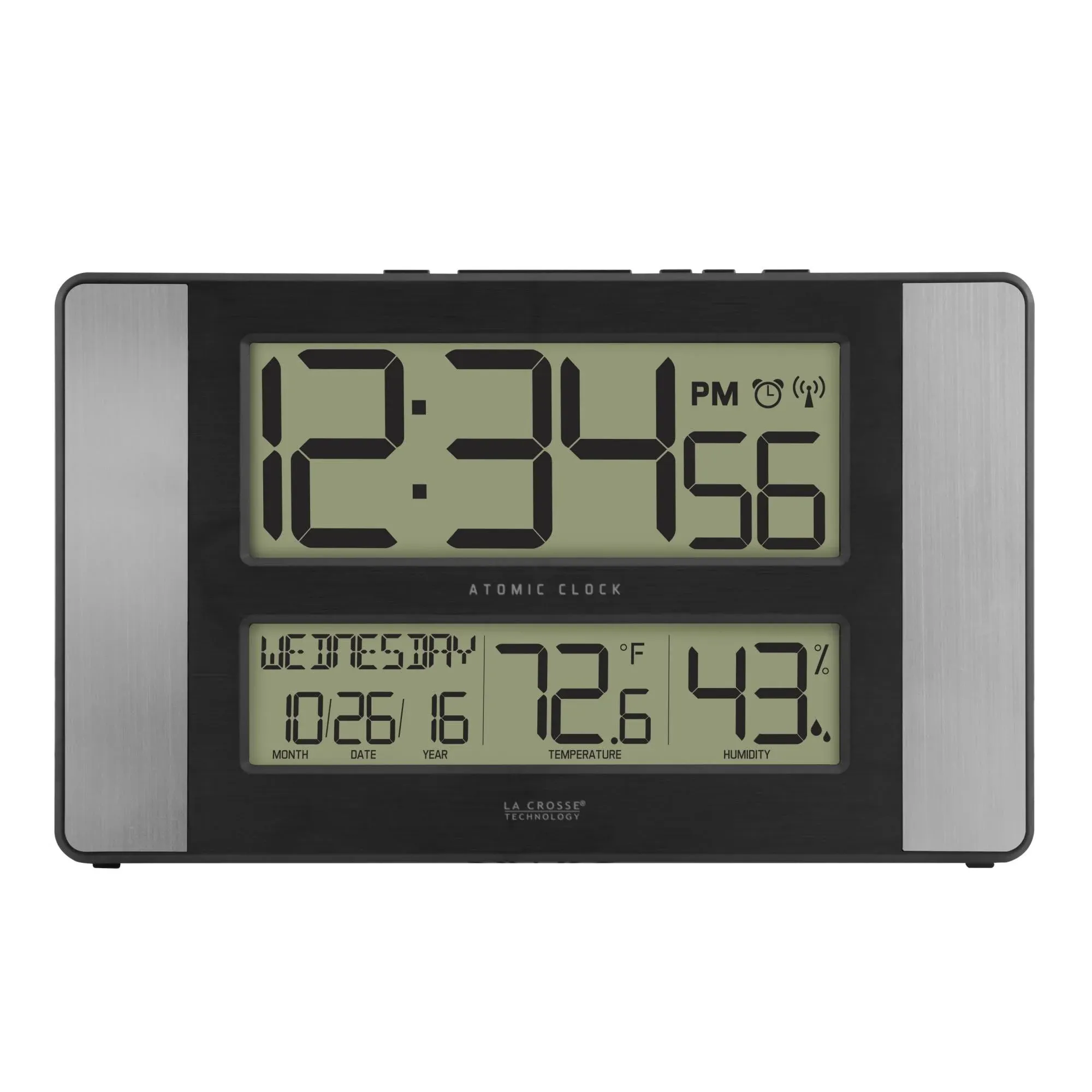 La Crosse Technology Atomic Digital Clock with Indoor Temperature and