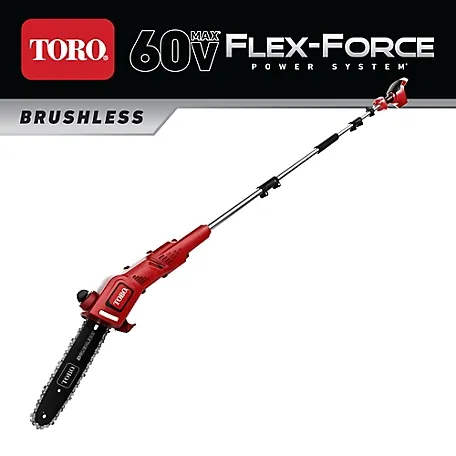 Toro 10 in. 60V Cordless Max Lithium-Ion Brushless Pole Saw, Tool Only