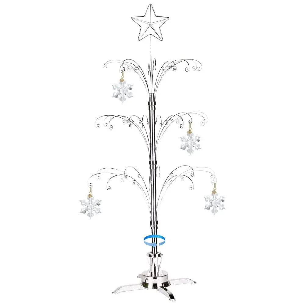 HOHIYA 47 inch Ornament Display Tree Rotating Stand for Swarovski Christmas