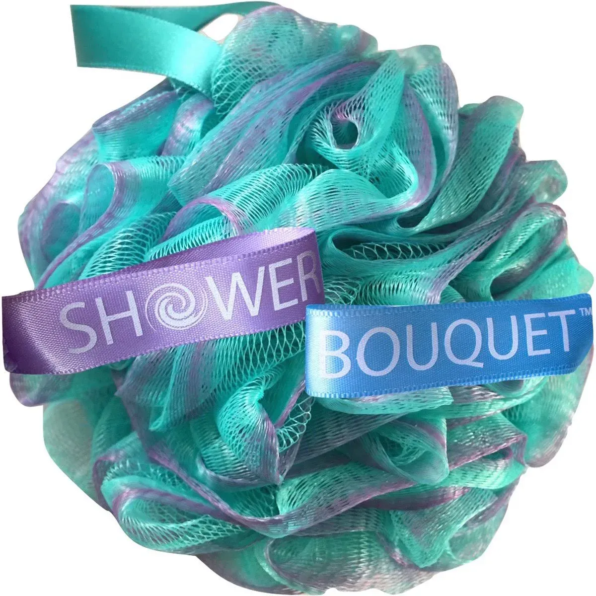 Loofah Bath-Sponge Swirl-Set-XL-7<wbr/>5g by Shower Bouquet: Extra-Large Mesh...