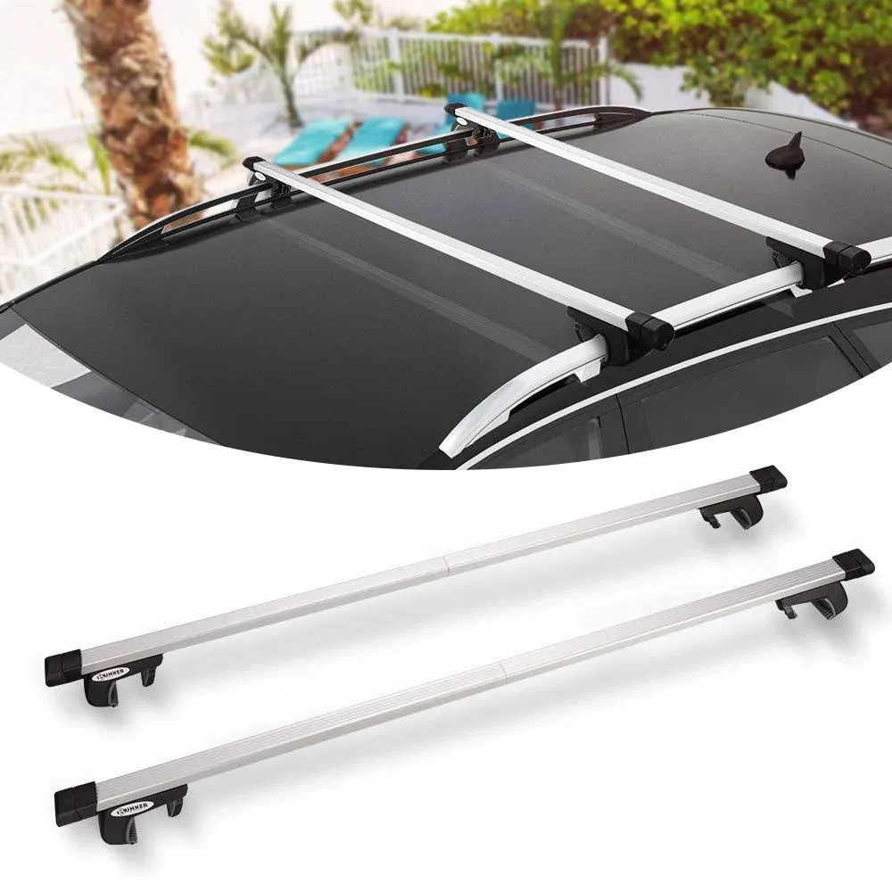 58&#034; Universal Top Roof Rack Cross Bars Luggage For Roof Rack - Lockable With Key