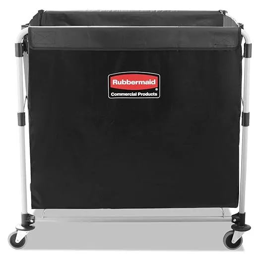 Rubbermaid 8-Bushel Collapsible X-Cart, Black,