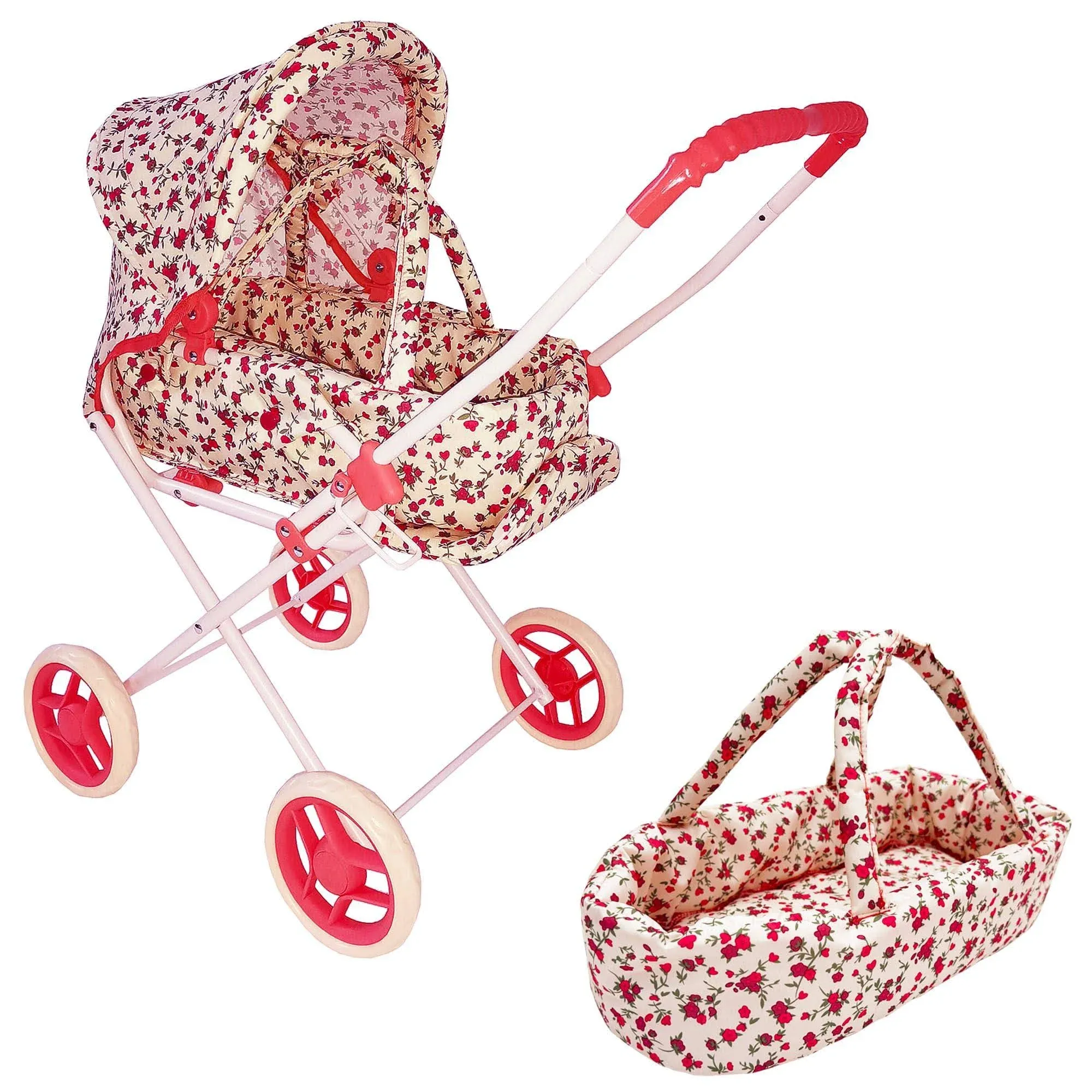 The New York Doll Collection 3-1 Baby Doll Stroller Play Set