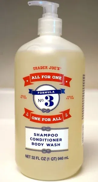 Trader Joe's - Formula No.3 All for One, One for All Shampoo, Conditioner & Body ...