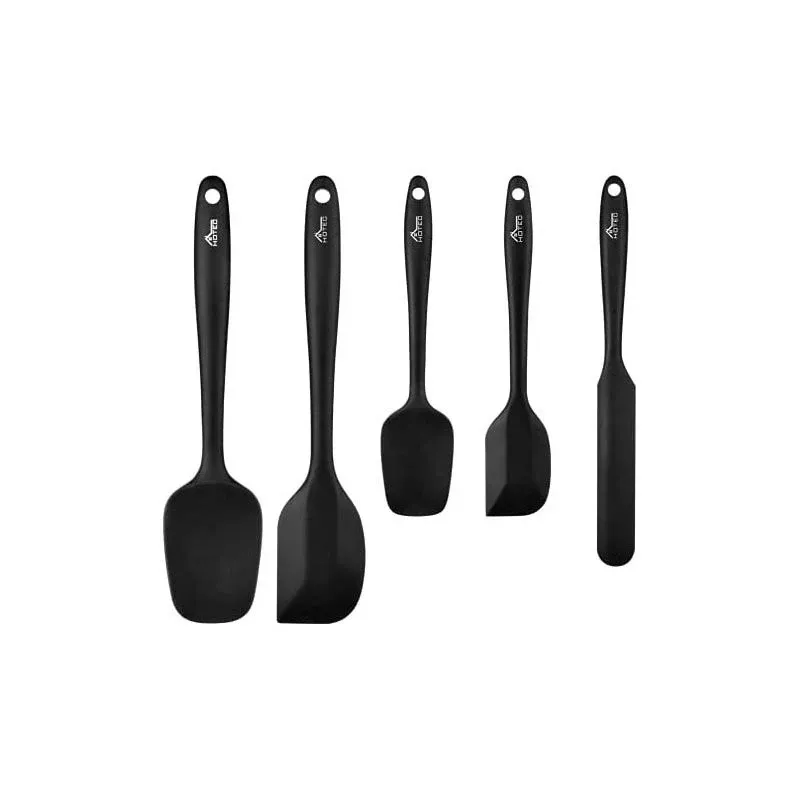 Food Grade Silicone Rubber Spatula Set Kitchen Utensils for Baking, Cooking. (5)