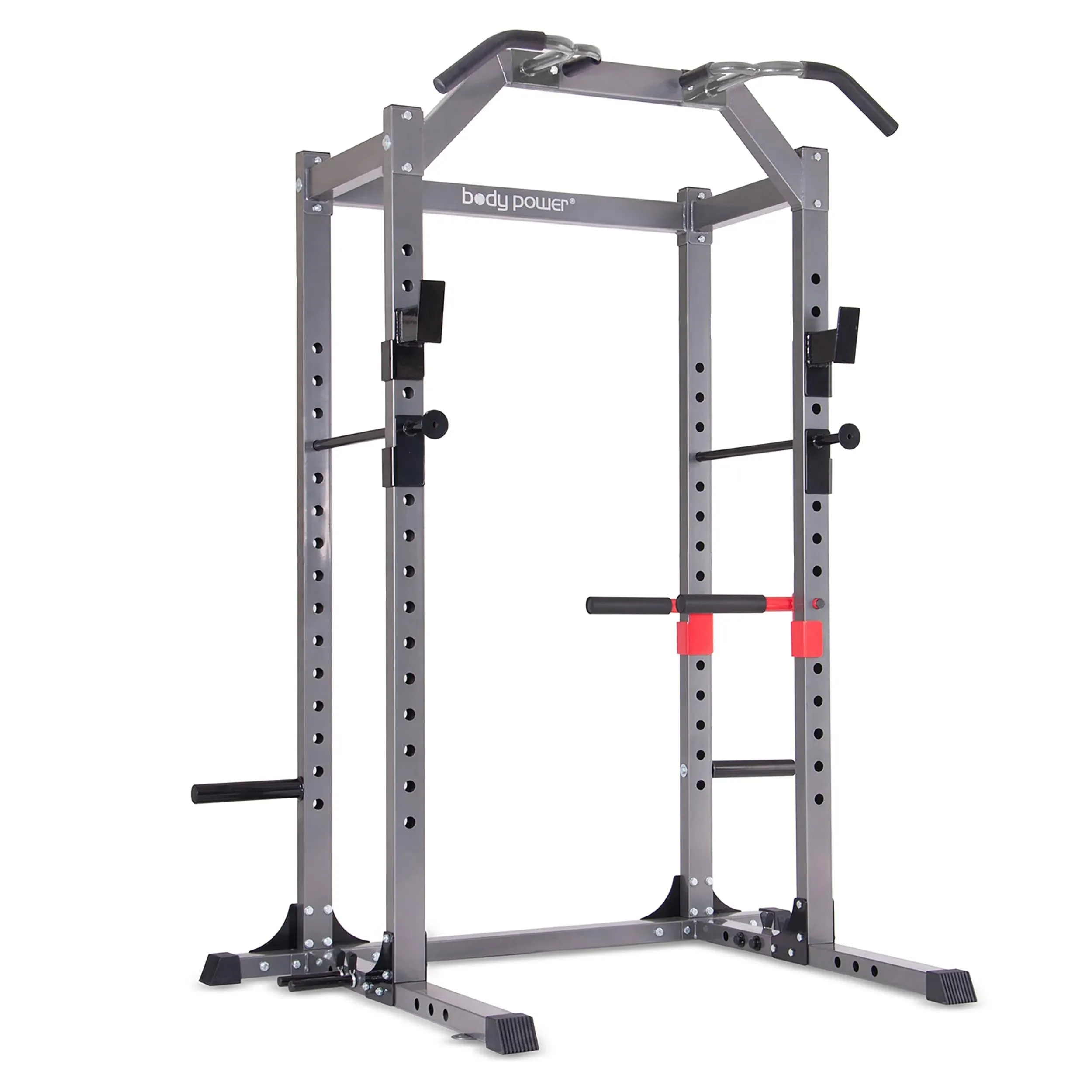 Body Power Deluxe Rack Cage, Accessories, Safety Bars, Floor-Mount Anchors